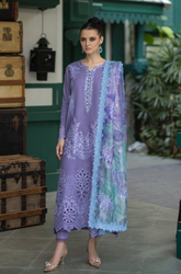 Qalamkar - Winter 3PC - Dhanak Embroidered Suit - SN0021